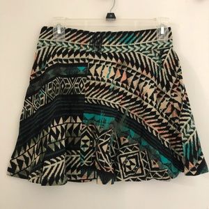 Multicolored skater skirt